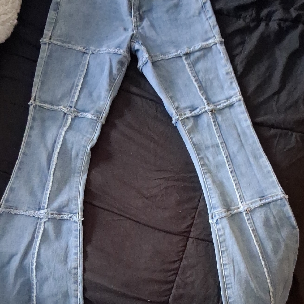 🖤 NEW WO TAGS Rue21 Light Blue Flare Jeans EUC Junior SIZE 8